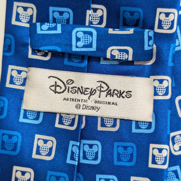 Disney Parks Blue Mickey Mouse Walt Disney World silk Tie - Picture 4 of 8